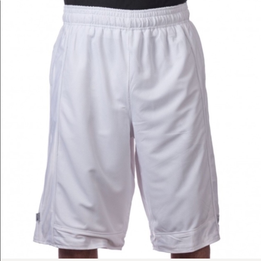 NWOT Pro Club Mens Heavyweight Mesh Shorts White
